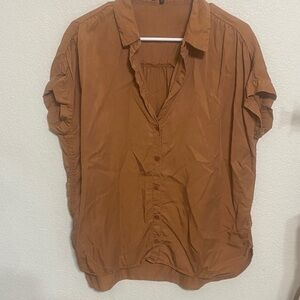 Quince Terracotta Button-Up Shirt
